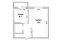1 room apartment 38 m² Muchaviecki sielski Saviet, Belarus