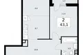 2 room apartment 43 m² Vnukovo, Russia