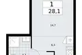 Квартира 1 комната 28 м² район Троицк, Россия