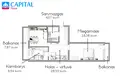 3 room apartment 68 m² Vilnius, Lithuania