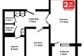 2 room apartment 49 m² Minsk, Belarus