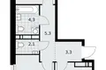 2 room apartment 52 m² poselenie Sosenskoe, Russia