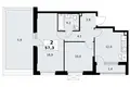 Wohnung 2 zimmer 57 m² Kommunarka, Russland