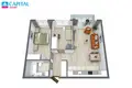 Wohnung 3 Zimmer 59 m² Wilna, Litauen