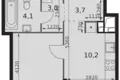 1 room apartment 36 m² Moscow, Russia