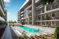 Residential complex New Laya Courtyard Residence with swimming pool and a roof-top lounge area close to the golf club, Dubai Studio City, Dubai, UAE