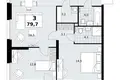 Квартира 3 комнаты 80 м² район Коммунарка, Россия