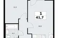 Квартира 1 комната 42 м² район Троицк, Россия