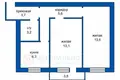 Apartamento 2 habitaciones 44 m² Borisov, Belarús