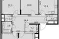 Квартира 4 комнаты 109 м² Развилка, Россия