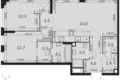 Wohnung 3 zimmer 79 m² Moskau, Russland