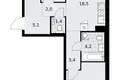 Apartamento 2 habitaciones 59 m² Troitsk, Rusia