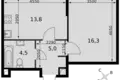 Квартира 1 комната 40 м² Северо-Западный административный округ, Россия