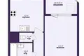 Apartamento 1 habitación 42 m² Minsk, Belarús