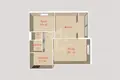 2 room apartment 58 m² Minsk, Belarus