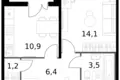 Appartement 1 chambre 38 m² Moscou, Russie
