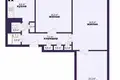 3 room apartment 64 m² Sluck, Belarus