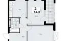 2 room apartment 52 m² poselenie Sosenskoe, Russia