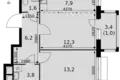 Квартира 2 комнаты 46 м² Развилка, Россия