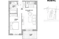 1 bedroom apartment 42 m² Warsaw, Poland