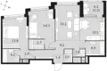 Apartamento 3 habitaciones 83 m² Moscú, Rusia