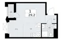Mieszkanie 1 pokój 29 m² Troick, Rosja