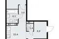 3 room apartment 60 m² Vnukovo, Russia
