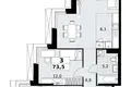 3 room apartment 74 m² Kommunarka, Russia