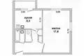 Квартира 1 комната 39 м² Мухавец, Беларусь