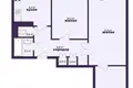 3 room apartment 62 m² Salihorsk, Belarus