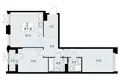 2 room apartment 68 m² Troitsk, Russia