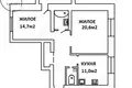 2 room apartment 70 m² Muchaviecki sielski Saviet, Belarus