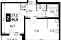 Mieszkanie 2 pokoi 47 m² Lubiercy, Rosja