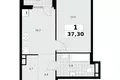 Wohnung 1 Zimmer 37 m² Nördlicher Verwaltungsbezirk, Russland