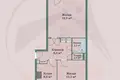 2 room apartment 54 m² Minsk, Belarus