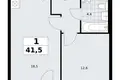 Wohnung 1 zimmer 42 m² Troizk, Russland