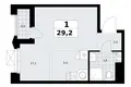 Mieszkanie 1 pokój 29 m² Troick, Rosja