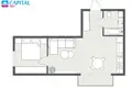 2 room apartment 43 m² Klaipėda, Lithuania