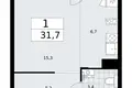 Mieszkanie 1 pokój 32 m² Troick, Rosja
