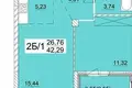 3 room apartment 72 m² Minsk, Belarus