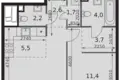 Квартира 2 комнаты 45 м² Москва, Россия