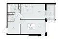 2 room apartment 53 m² poselenie Sosenskoe, Russia