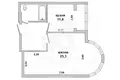 Wohnung 1 zimmer 49 m² Muchaviecki sielski Saviet, Belarus