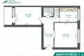 Wohnung 2 zimmer 50 m² Zdanovicki siel ski Saviet, Weißrussland