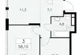 Квартира 3 комнаты 58 м² Юго-Западный административный округ, Россия