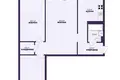 Mieszkanie 3 pokoi 59 m² Soligorsk, Białoruś