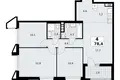 4 room apartment 78 m² poselenie Sosenskoe, Russia