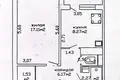 1 room apartment 38 m² Minsk, Belarus