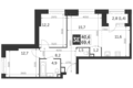 Wohnung 3 zimmer 69 m² Nordöstlicher Verwaltungsbezirk, Russland