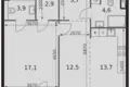 Apartamento 2 habitaciones 62 m² Moscú, Rusia